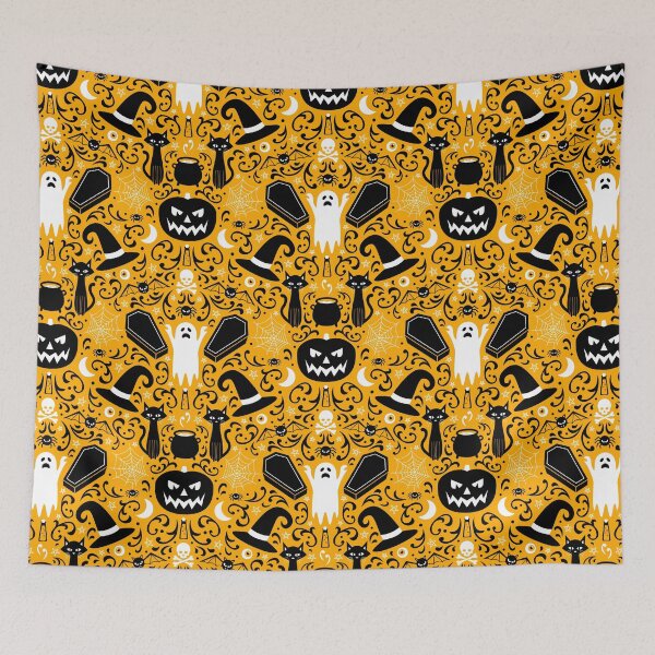 Item preview, Halloween Damask designed and sold by robyriker.