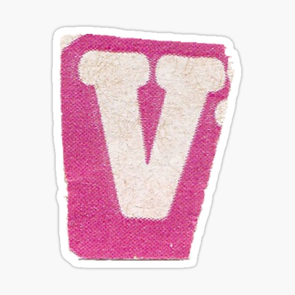 "V Newspaper / Magazine Cutout Letter ALPHABET" Sticker by