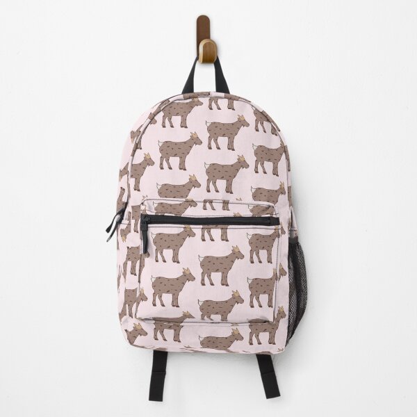 Item preview, Chocolate Ice Cream Goat (pink background) designed and sold by elrathia.