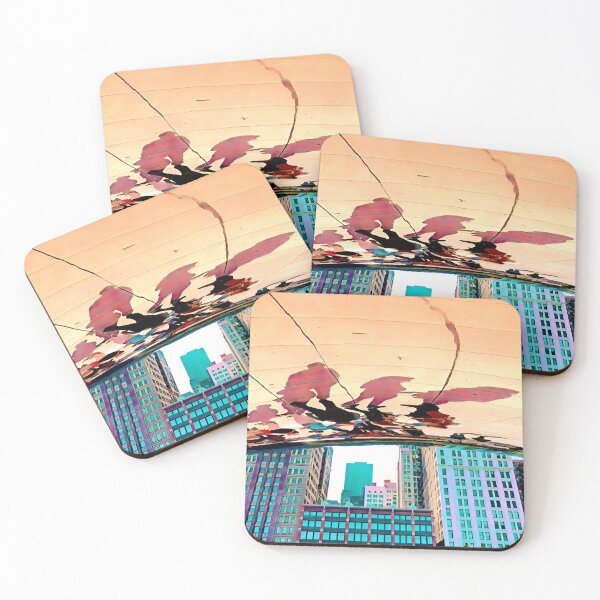 Exploring Chicago: Optical Reflections of the Bean Coasters (Set of 4)