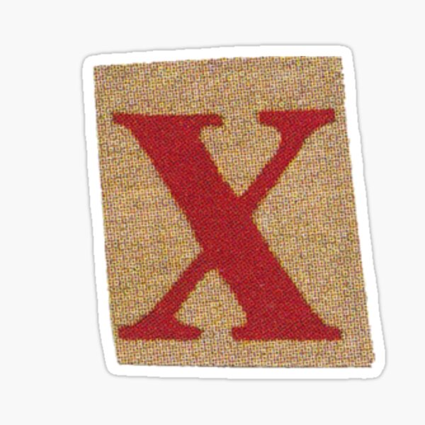 "X Newspaper / Magazine Cutout Letter ALPHABET" Sticker for Sale by