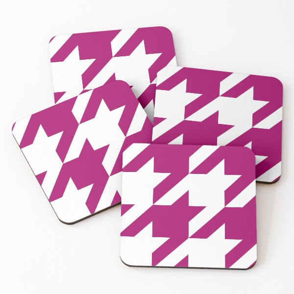 Item preview, Purple Magenta Houndstooth in White designed and sold by Moyanana.