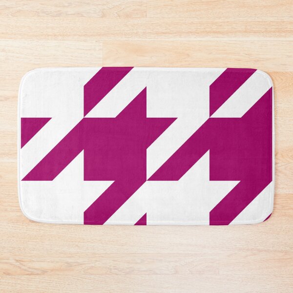 Item preview, Purple Magenta Houndstooth in White designed and sold by Moyanana.