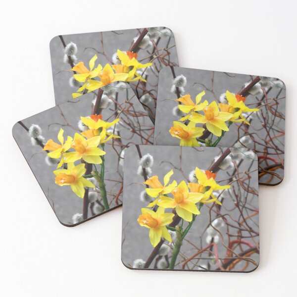 Item preview, Daffodils and Willows Flower Arrangement designed and sold by LCRobertsonArt.