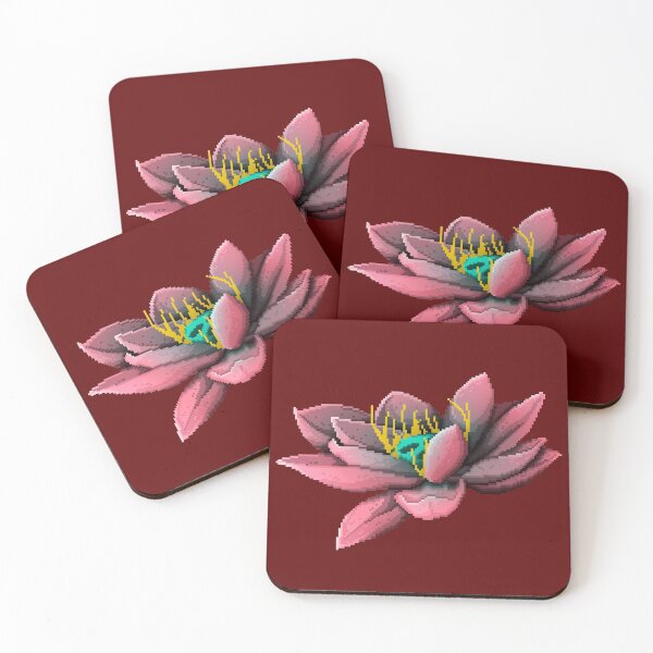 Item preview, PIXEL ART-Lotus Flower designed and sold by AntiqaStudio.