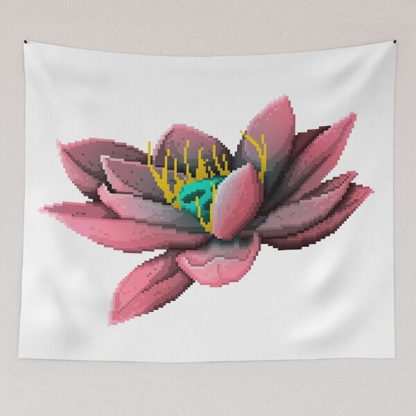 Item preview, PIXEL ART-Lotus Flower designed and sold by AntiqaStudio.