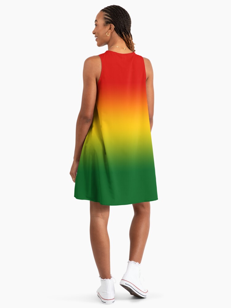 Jamaican Red Yellow Green Dress Jamaica Long Alter Dress Black, Yellow, Green Stripes, Jamaica Jamaican Red Yellow Green Dress Jamaica Long Alter Dress Black, Yellow, Green Stripes, Jamaica