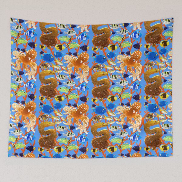 Item preview, Sea animals pattern designed and sold by JenChibi.