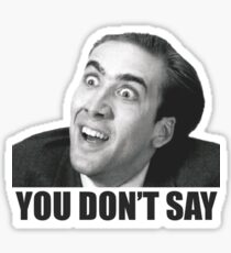Nicolas Cage Meme Sticker
