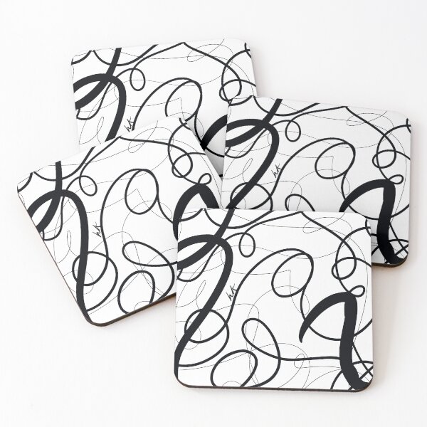 Item preview, Black Curvy Tangled Lines designed and sold by Helen Knecht.