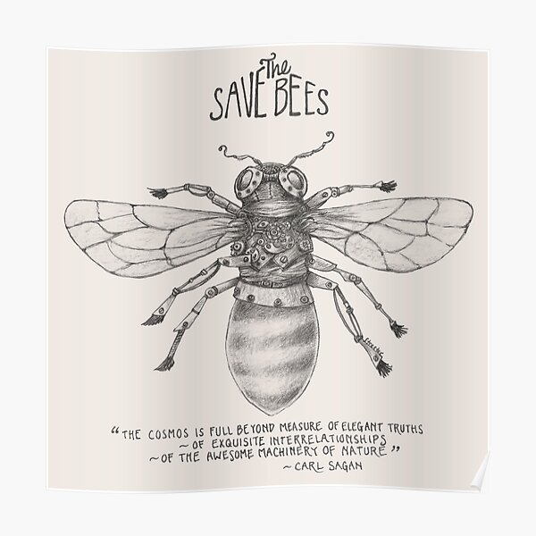 Steampunk - Save the Bees Poster