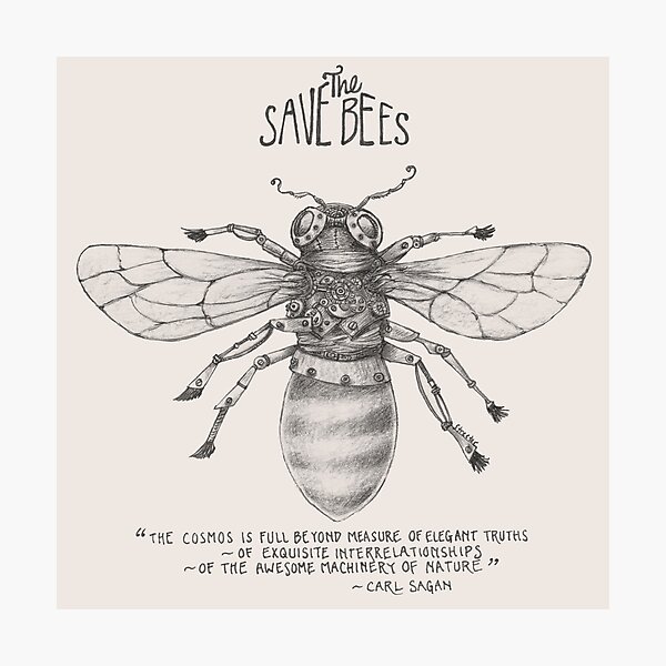 Steampunk - Save the Bees Photographic Print