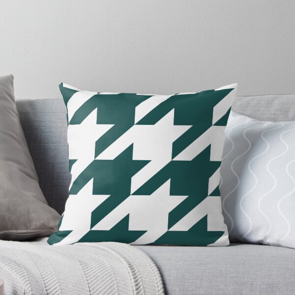 Item preview, Peacock Houndstooth in White designed and sold by Moyanana.