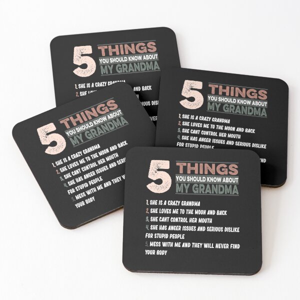 Item preview, 5 Things You Should Know About My Grandma designed and sold by AnimaLovers.