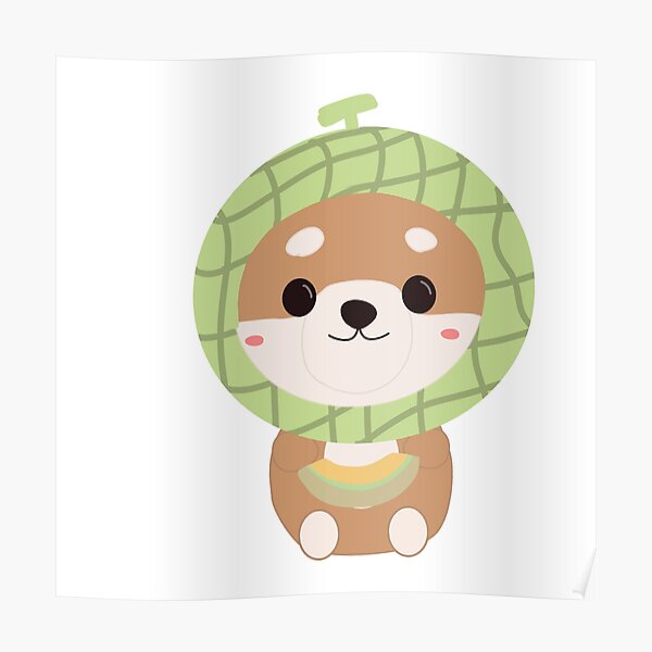 Cantaloupe shiba Poster