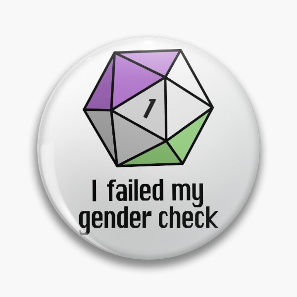 Item preview, NEW! I failed my gender check (Genderqueer) designed and sold by OctopodArts.