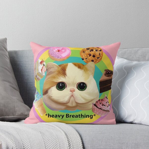 Item preview, Heavy Breathing Cat Rainbow Kawaii designed and sold by Dixie Bailey.