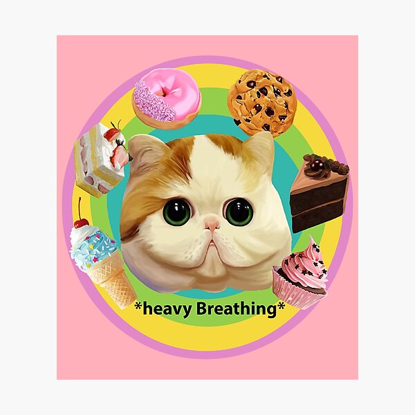 heavy breathing meme Art Print for Sale by ellalune