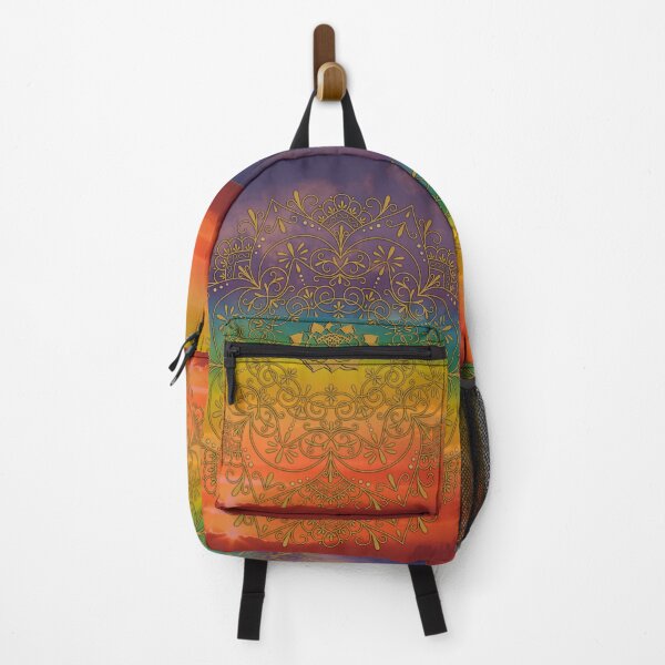 Item preview, Rainbow Mandala with Lotus Flower designed and sold by MandalaSoul.