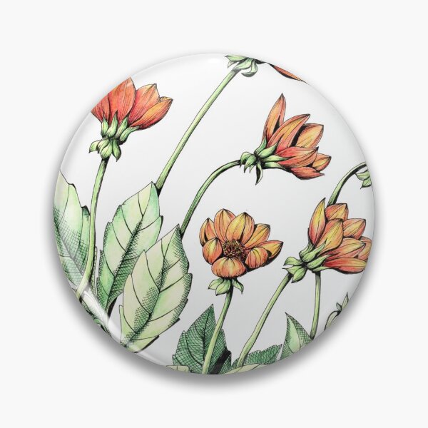 Item preview, Orange dahlias designed and sold by Olga Shashok.