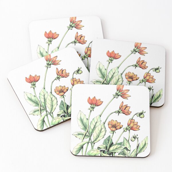 Item preview, Orange dahlias designed and sold by Olga Shashok.