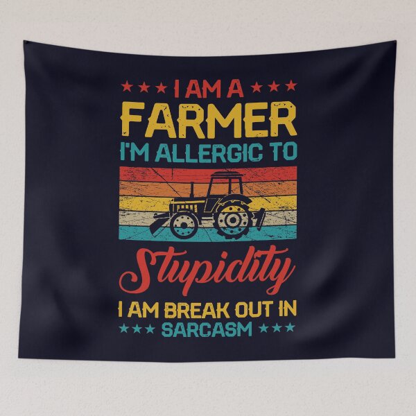 Item preview, I'm a Farmer allergic to Stupidity designed and sold by mmos.