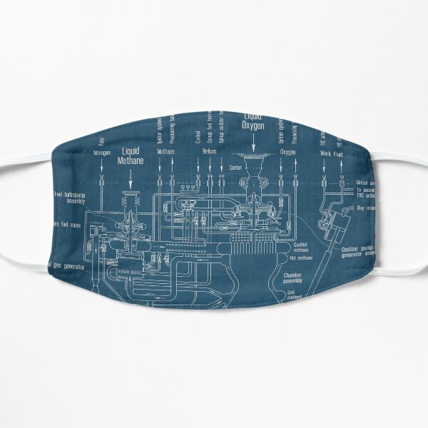 SpaceX Raptor Engine Blueprint Mask