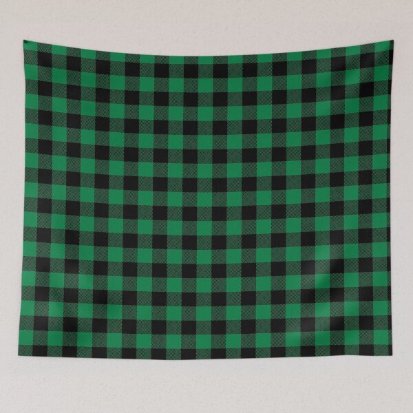 Item preview, Buffalo Plaid - Green and Black Check designed and sold by littlearrow.