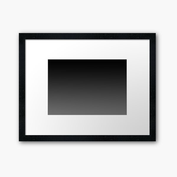 Ombre | Gradient Colors | Dark Grey Ombre | Charcoal Grey Ombre | Framed Art Print