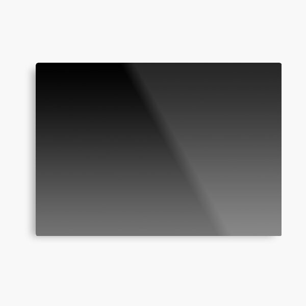 Ombre | Gradient Colors | Dark Grey Ombre | Charcoal Grey Ombre | Metal Print
