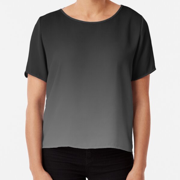 Ombre | Gradient Colors | Dark Grey Ombre | Charcoal Grey Ombre | Chiffon Top
