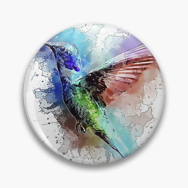 Item preview, Jewel Hummingbird Splash Of Watercolor designed and sold by walkingrock.