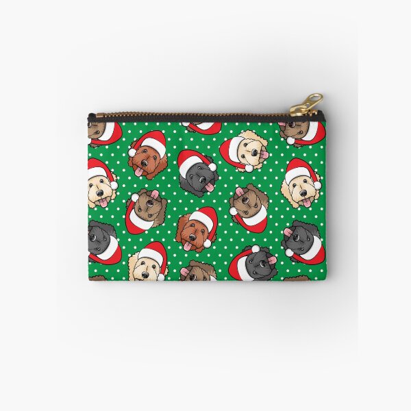 Item preview, Christmas Doodles - Goldendoodles on polka dots designed and sold by littlearrow.