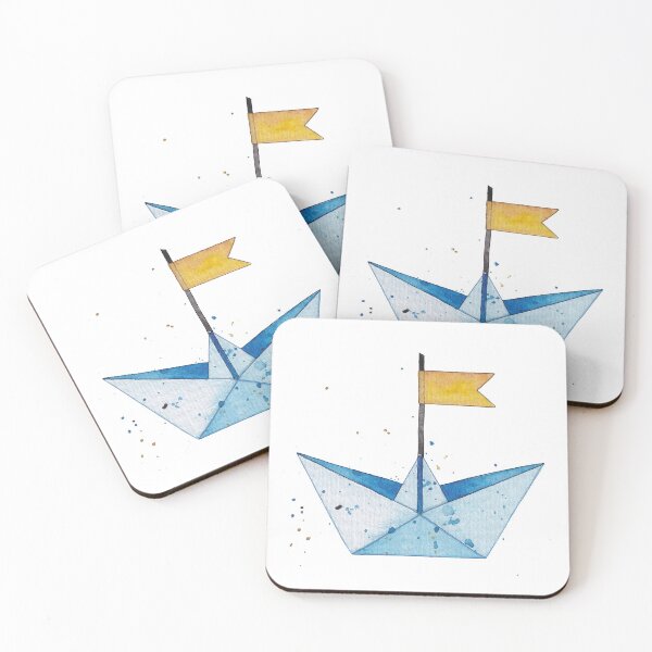 Item preview, Cute paper Boat In Watercolor  designed and sold by Oirabot.
