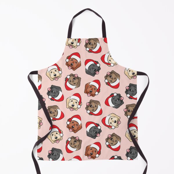 Item preview, Christmas Doodles - Goldendoodles on pink designed and sold by littlearrow.
