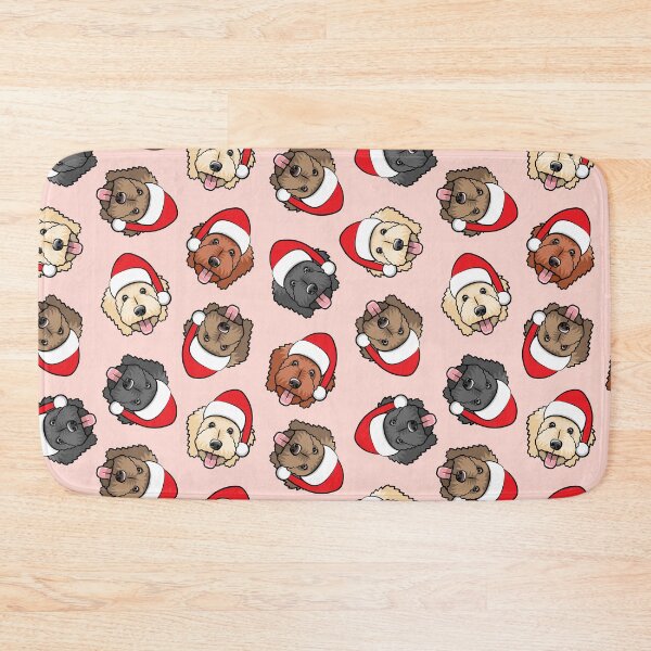 Item preview, Christmas Doodles - Goldendoodles on pink designed and sold by littlearrow.