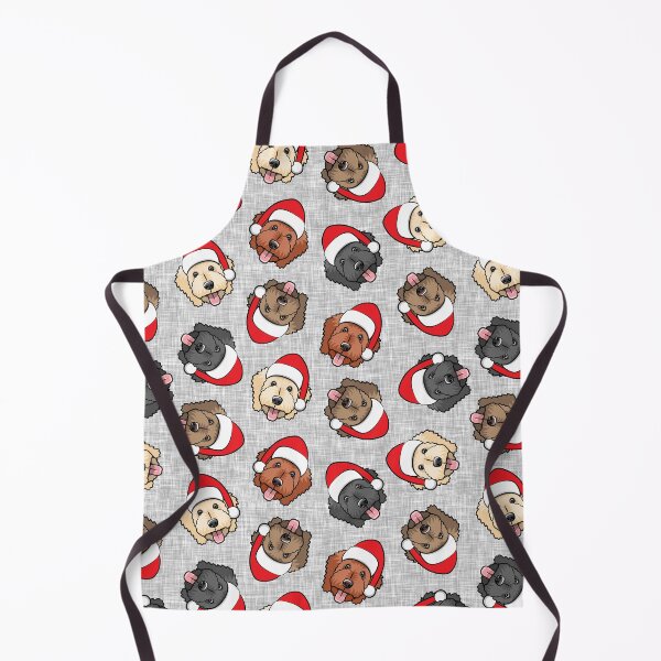 Item preview, Christmas Doodles - Goldendoodles on gray designed and sold by littlearrow.
