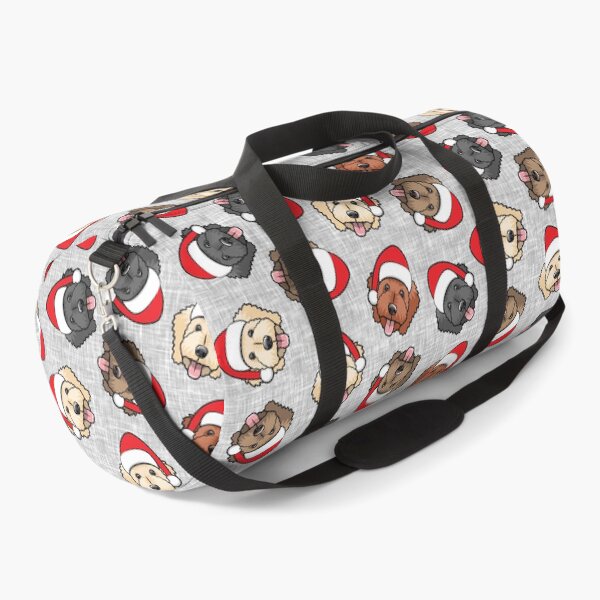 Item preview, Christmas Doodles - Goldendoodles on gray designed and sold by littlearrow.