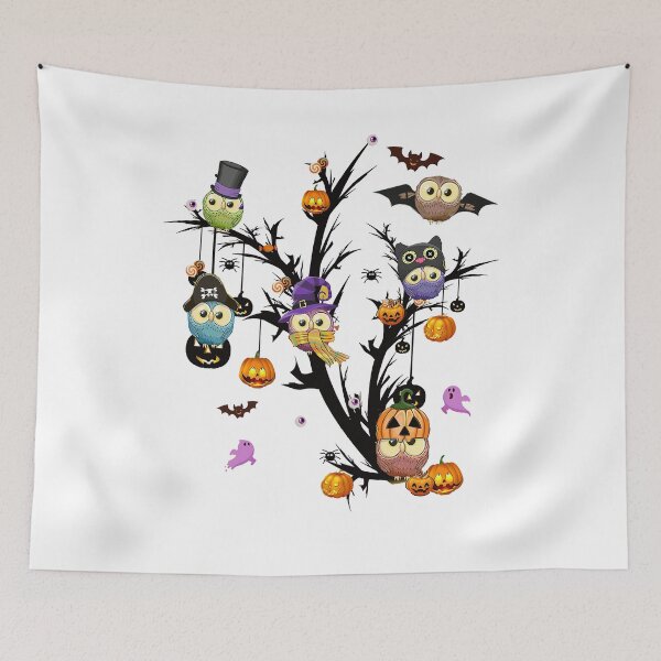 Item preview, Halloween Owls Tree designed and sold by GlendaMason.