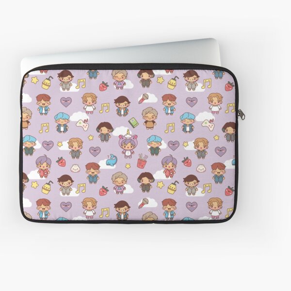 BTS Pyjama Party (Version violette) Housse d'ordinateur