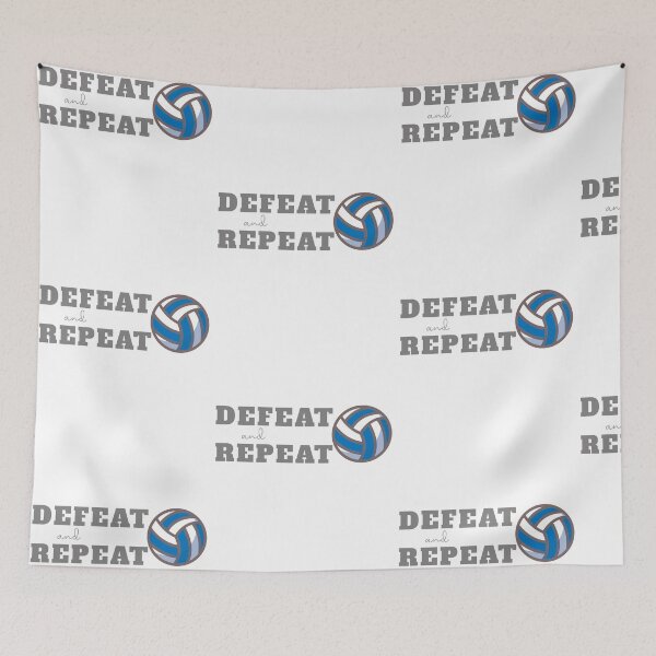 Item preview, Defeat and Repeat Volleyball Sports Team Winners graphic designed and sold by doodabobs.