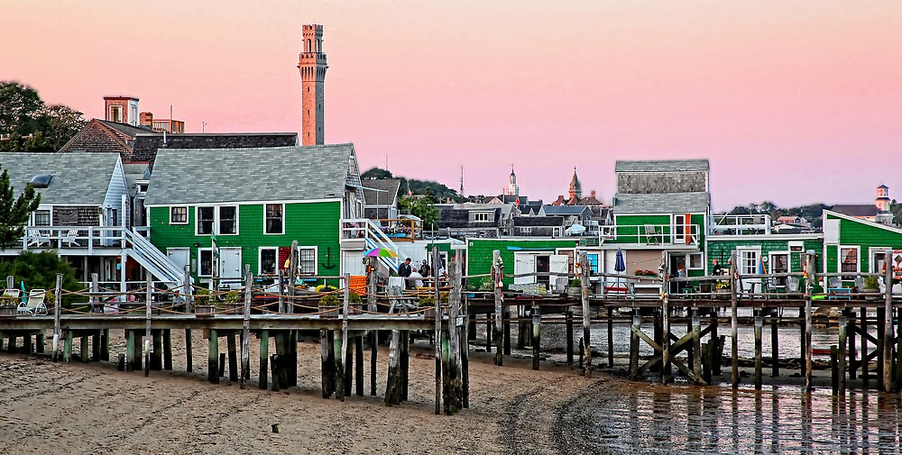 "Capt. Jack's Wharf at Sunset Provincetown, MA" by aubonsmains