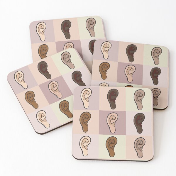 Item preview, Outer Ear Anatomy Neutral Pattern (without center label) designed and sold by StacyAnnDesigns.