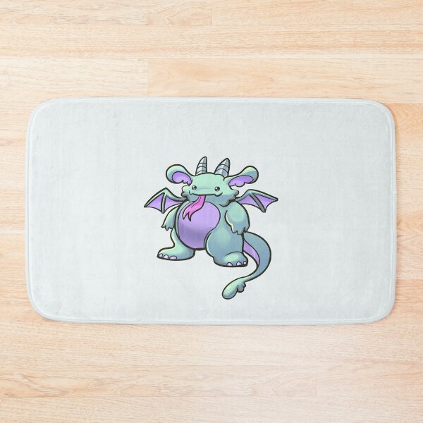 Item preview, purple green round dragon friend designed and sold by WormLasagna.