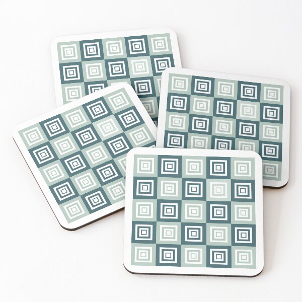 Item preview, Geometric Pattern Checkerboard Style (Green) designed and sold by pefdesign.