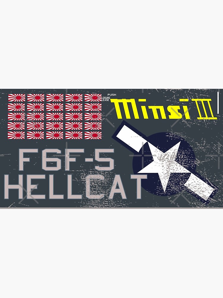 Vintage F6F Hellcat Noseart - Minsi III by grnbayhusker