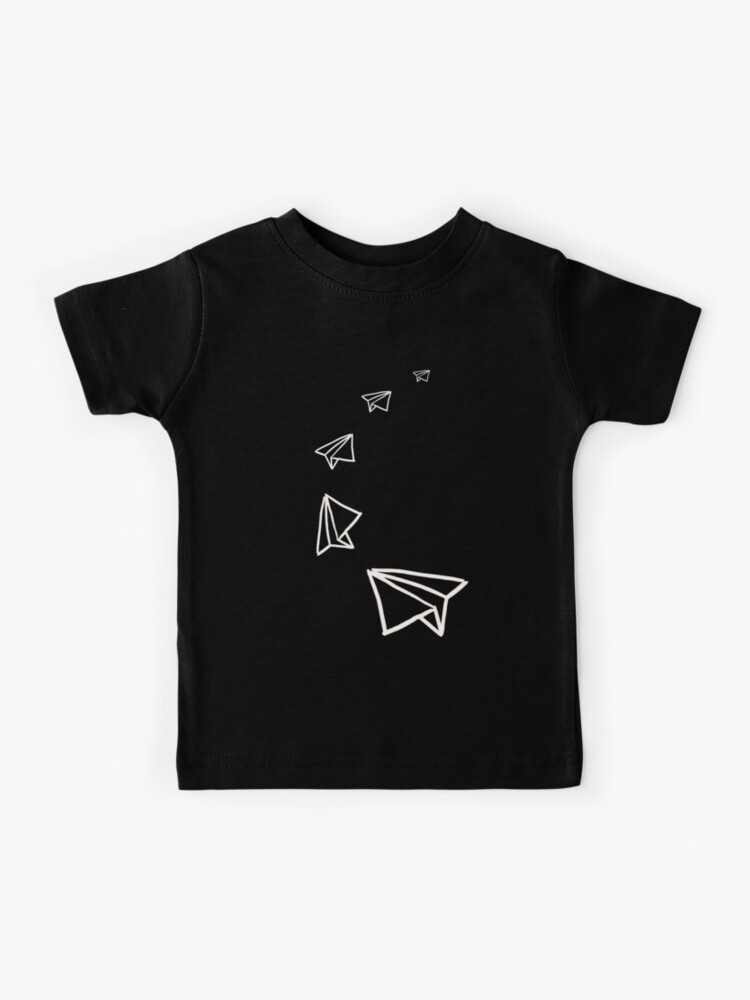Paper Airplane T-Shirt – Black Tee With Milk