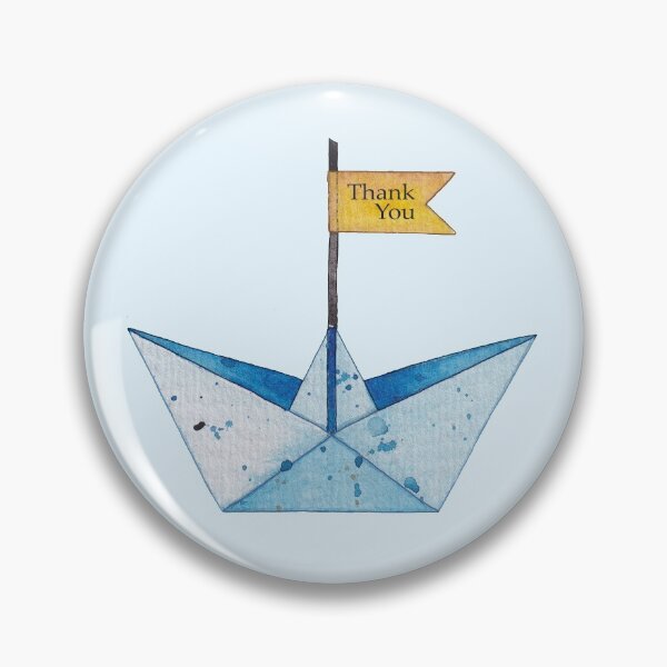 Item preview, Cute Paper Boat With Thank You Sail  designed and sold by Oirabot.
