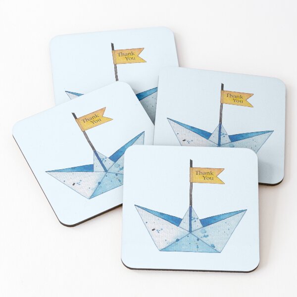 Item preview, Cute Paper Boat With Thank You Sail  designed and sold by Oirabot.