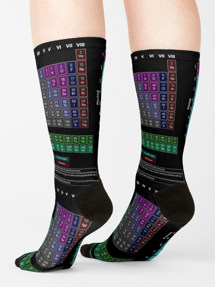 Alternate view of #Periodic #Table of #Elements #PeriodicTableofElements Socks